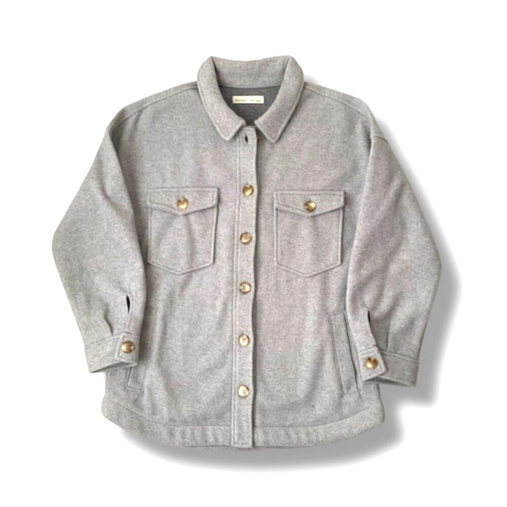 BE COOL Button-Up Jacket Shacket The Madeline Gra… - image 9